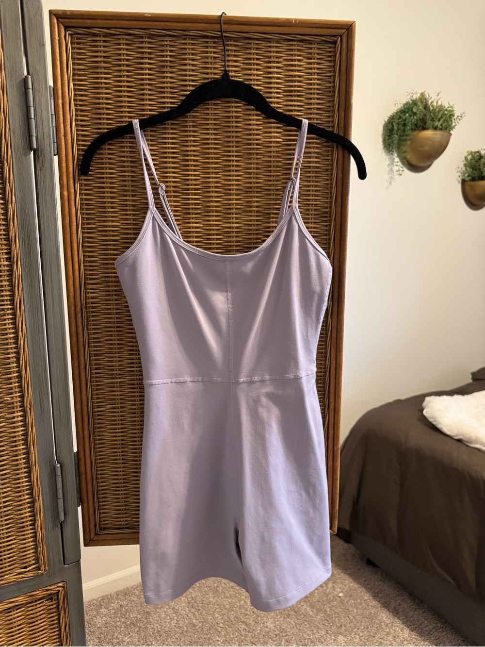 Garage Lilac Cami Romper with Adjustable Straps